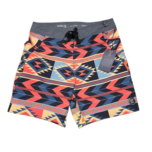 NEW Roark The Boatman‎ Fir 28 Swim Trunks Shorts Aztec Geometric Print NWT - Picture 8 of 8